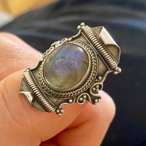 Handmade Sterling Silver Laboradorite Ring